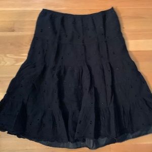 Black eyelit skirt size M